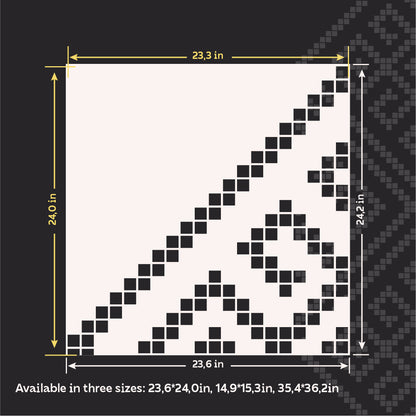 Embroidery on walls – DFA stencil for decorative plaster and paint 0.3-1 mm (Z00082)