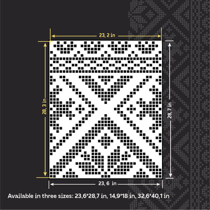 Traditional Ukrainian ornament: Vyshyvanka DFA stencil for exclusive decor 0.3-1 mm (Z00084)
