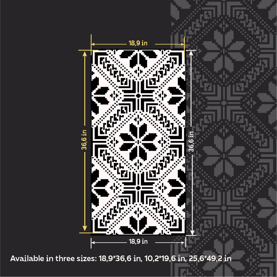 Decorative embroidery on walls using a DFA stencil 0.3-1 mm (Z00085)