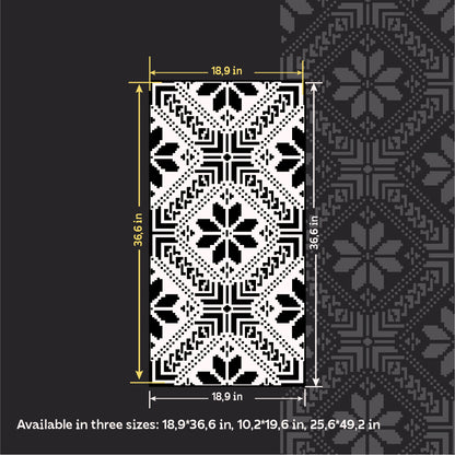 Decorative embroidery on walls using a DFA stencil 0.3-1 mm (Z00085)