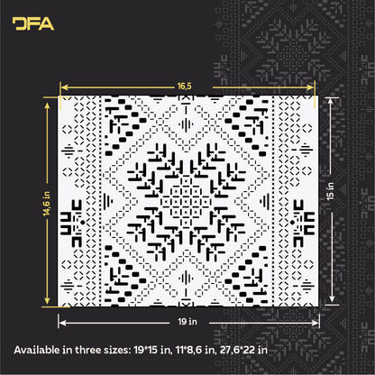 Patriotic decor: DFA Vyshyvanka stencil for plaster and paint 0.3-1 mm (Z00086)