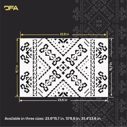 Stylish Ukrainian ornament easily with DFA Vyshyvanka stencil 0.3-1 mm (Z00087)