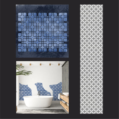 Reusable stencil DFA Geometric pattern for modern interior 0.3-1 mm (G00160)