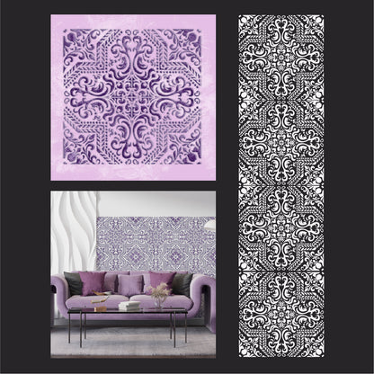 DFA Reusable Stencil with Square Patterns for Walls 0.3-1 mm (K00134)