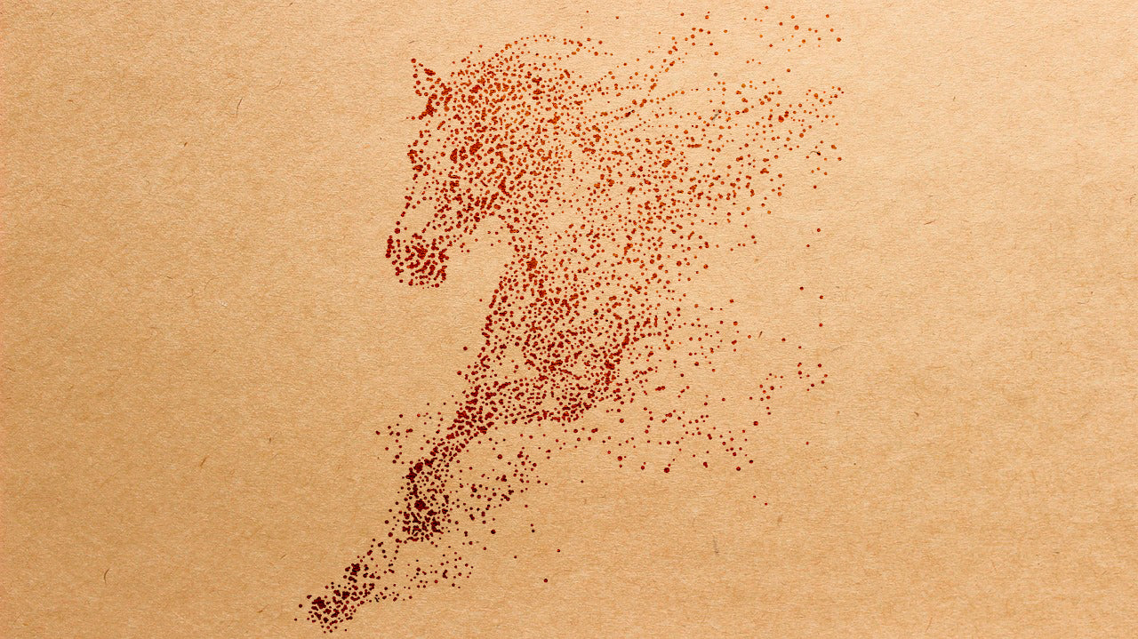 Reusable stencil Dynamic Horse DFA for decoration: Creating art with your own hands 0.3-1 mm (J00069)