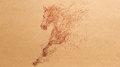 Reusable stencil Dynamic Horse DFA for decoration: Creating art with your own hands 0.3-1 mm (J00069)