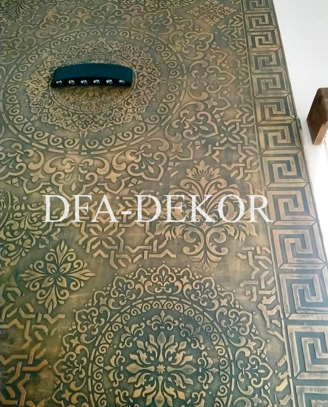 Reusable stencil for decoration DFA Border, for putty and paint, 0.3-1mm (B00005)