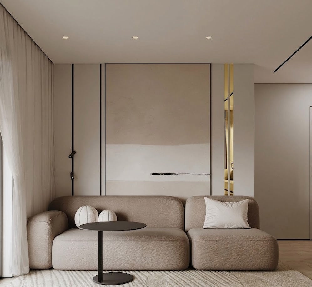 Set 3 Mirror Wall Decor Gauge Strips DFA (Golden stripes on the wall) Size 12.4m - 10-30mm (Y00003)