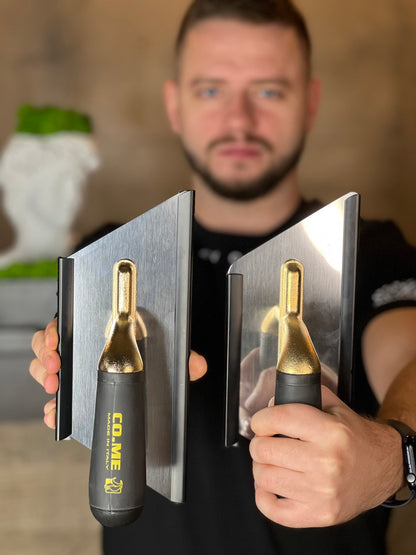 Trowel with rubber handle Limited Edition goldened aluminum CO.ME 240*100 mm