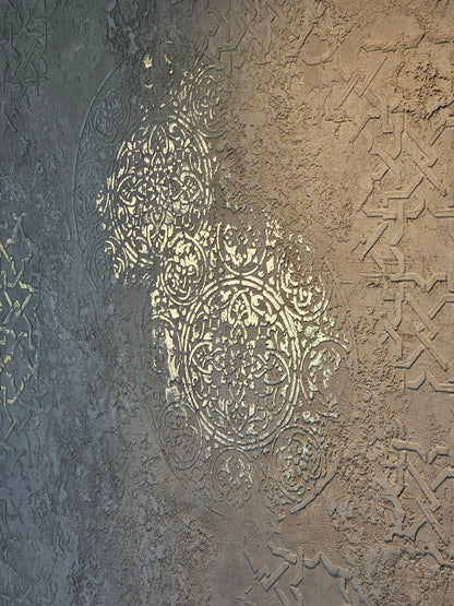 Set of 2 DFA stencils Round pattern and modern Geometry for interior 0.3-1 mm (N00159)