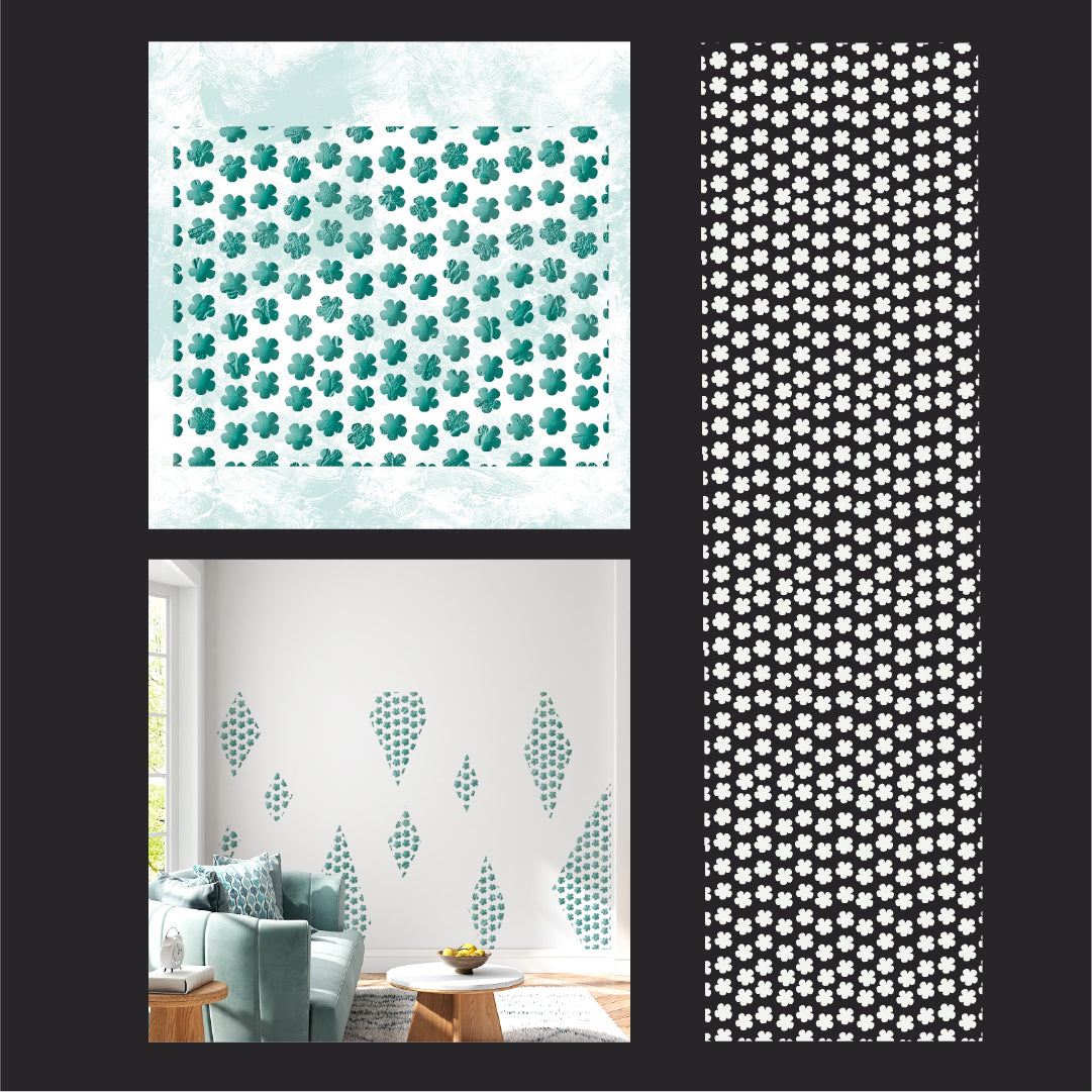 Spring mood in the children's room - DFA stencil floral ornament 0.3-1 mm (E00086)