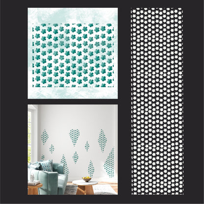 Spring mood in the children's room - DFA stencil floral ornament 0.3-1 mm (E00086)
