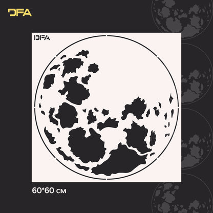 Stencil DFA reusable Round pattern for plaster and paint 0.3-1 mm (С00115), 1mm - For plaster