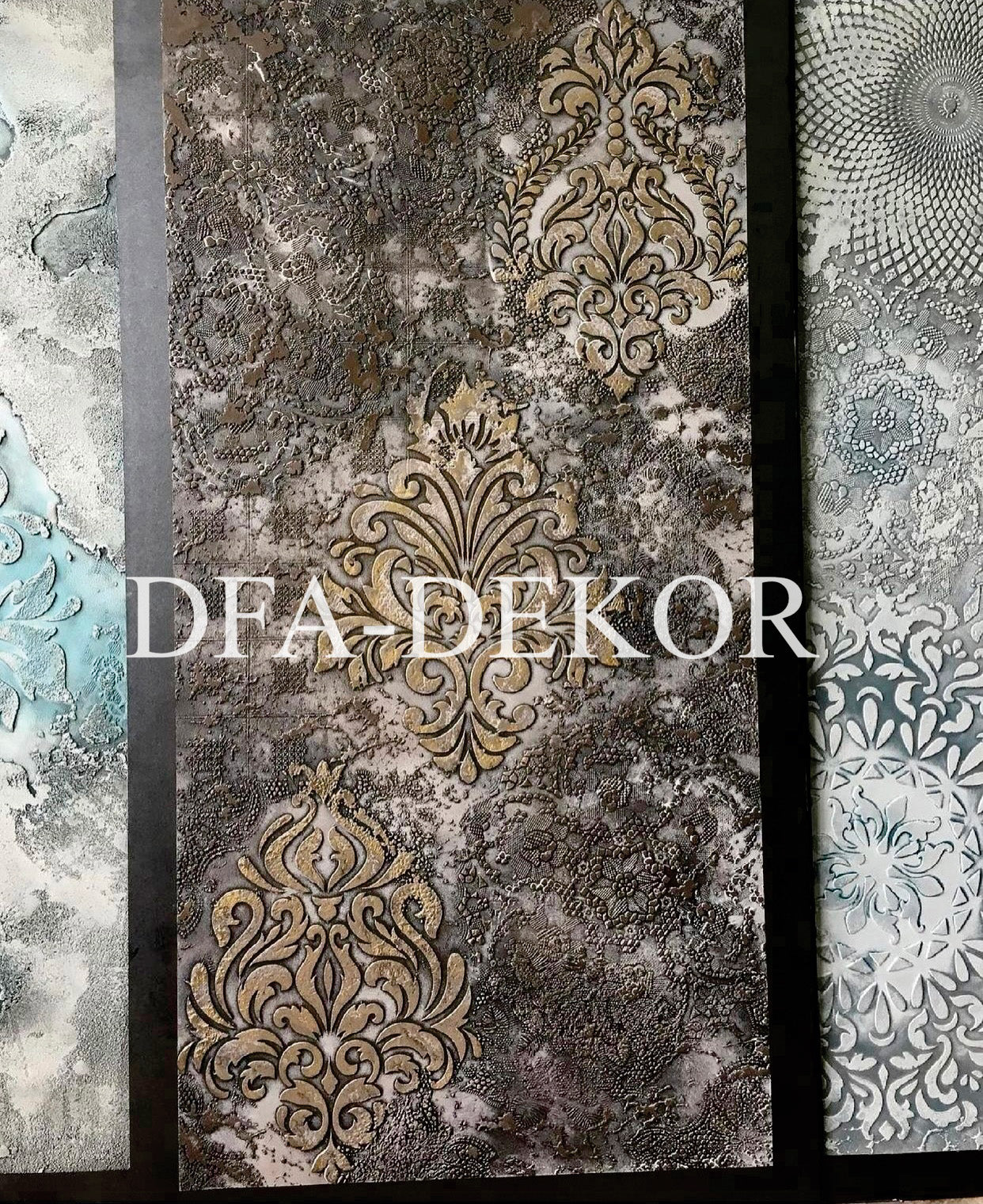 Stencil for decoration DFA Royal Damascus 2, for putty and paint, 0.3-1mm (D00002)
