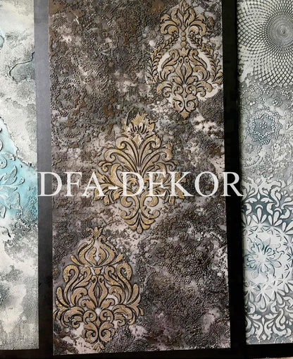 Stencil for decoration DFA Royal Damascus 2, for putty and paint, 0.3-1mm (D00002)