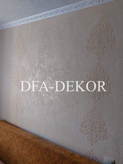 Stencil for decoration DFA Royal Damascus 2, for putty and paint, 0.3-1mm (D00002)
