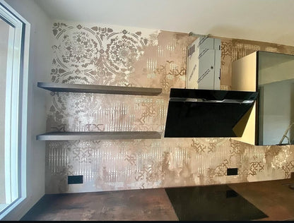 Wall decor stencil set DFA (Square 13 + Geometry 15 + Geometry 71) for plaster and paint 0.3-1 mm (N00096)