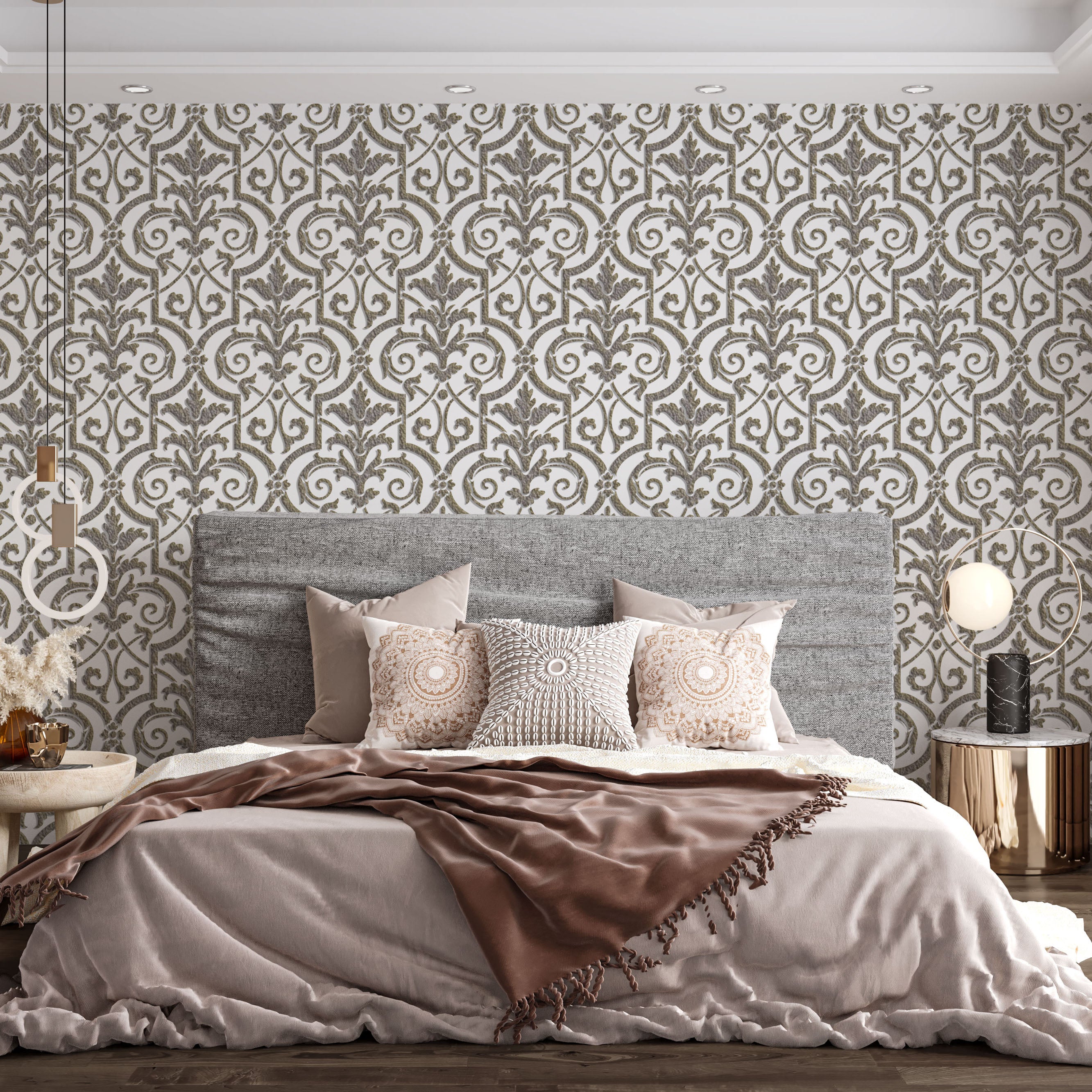 Decor with the charm of the East - stencil DFA for paint and plaster 0.3-1 mm (V000035-d)