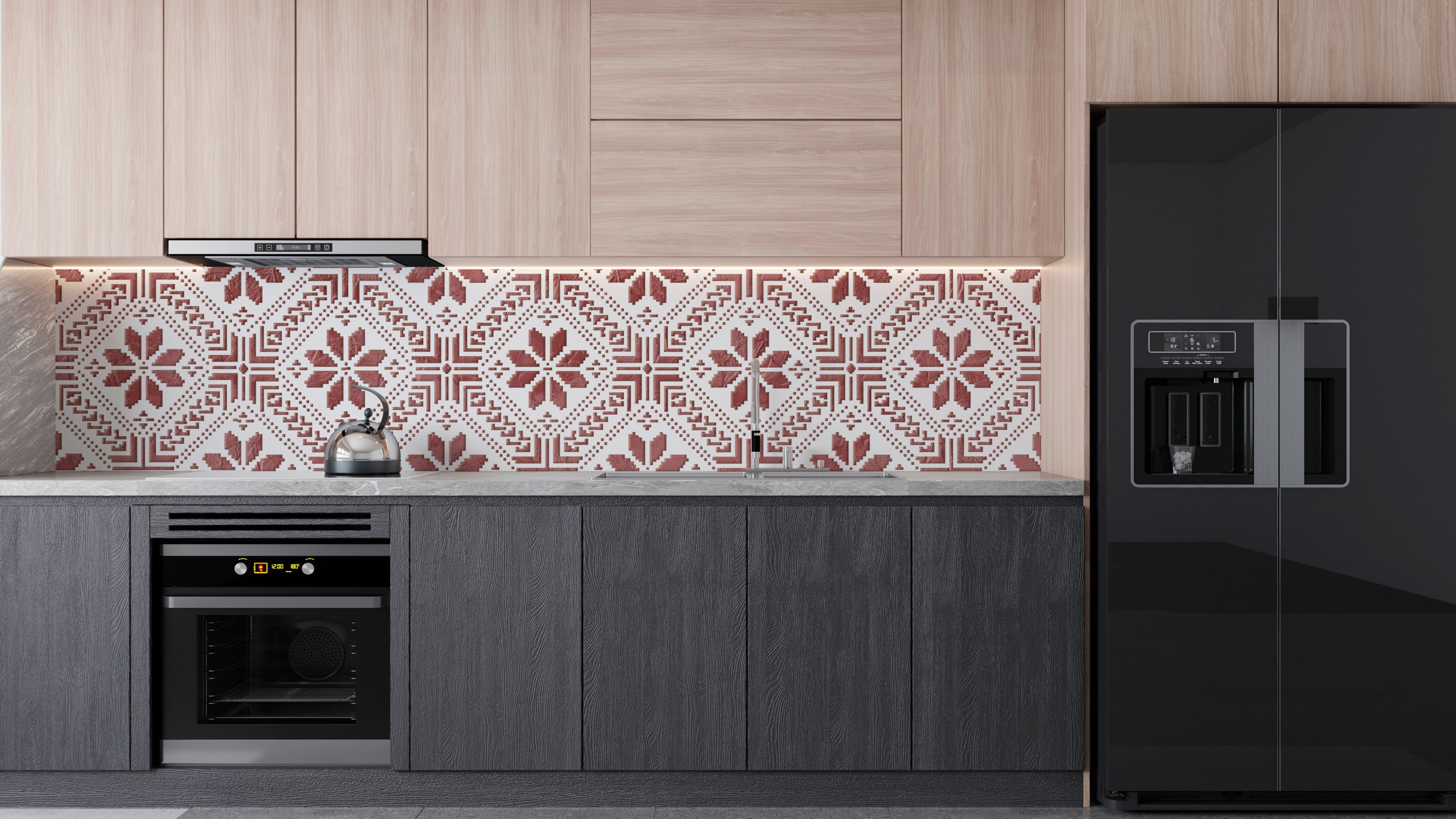 Decorative embroidery on walls using a DFA stencil 0.3-1 mm (Z00085)