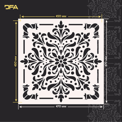 Decorate easily: stencil DFA Square pattern for your home 0.3-1 mm (K00123)