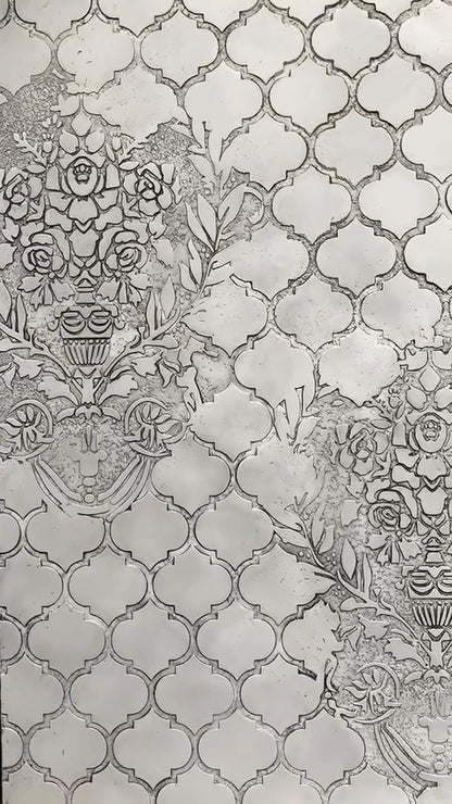 DFA Set of stencils for decorating walls (East 9 + Damascus 26) for plaster and paint 0.3-1 mm (N00074)