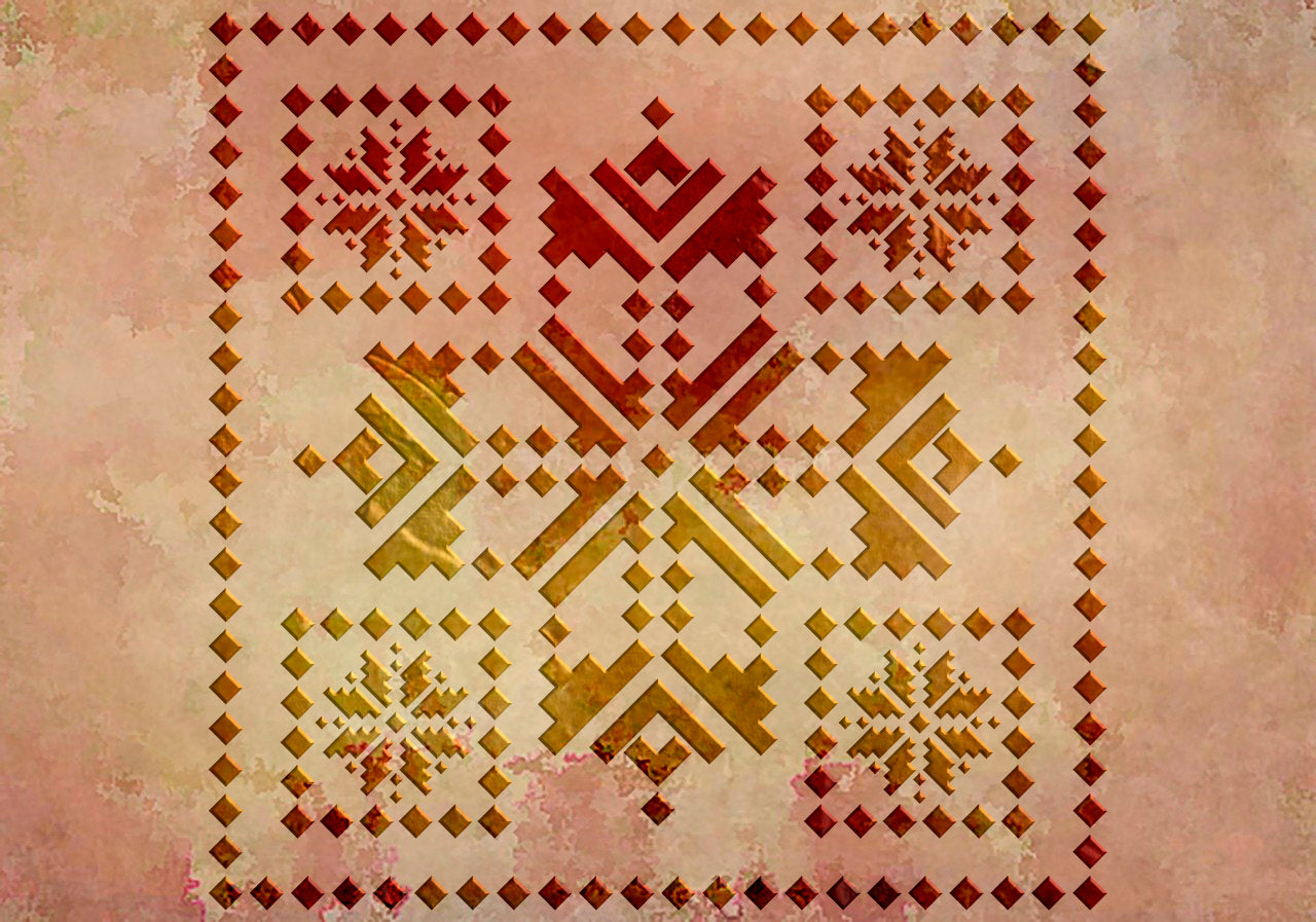 DFA Vyshyvanka Stencil: Perfect clarity of Ukrainian pattern with plaster or paint 0.3-1 mm (Z00080)