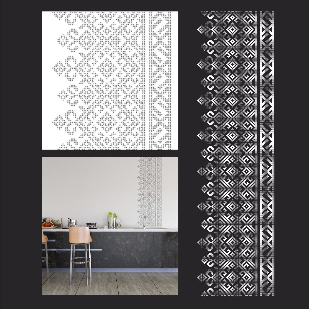 DFA Vyshyvanka – stencil for creating patriotic and stylish wall decor (Z00083)