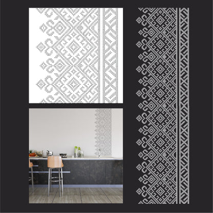 DFA Vyshyvanka – stencil for creating patriotic and stylish wall decor (Z00083)