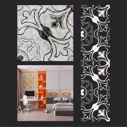 Designer interior with your own hands - stencil DFA Square pattern 0.3-1 mm (K00126)