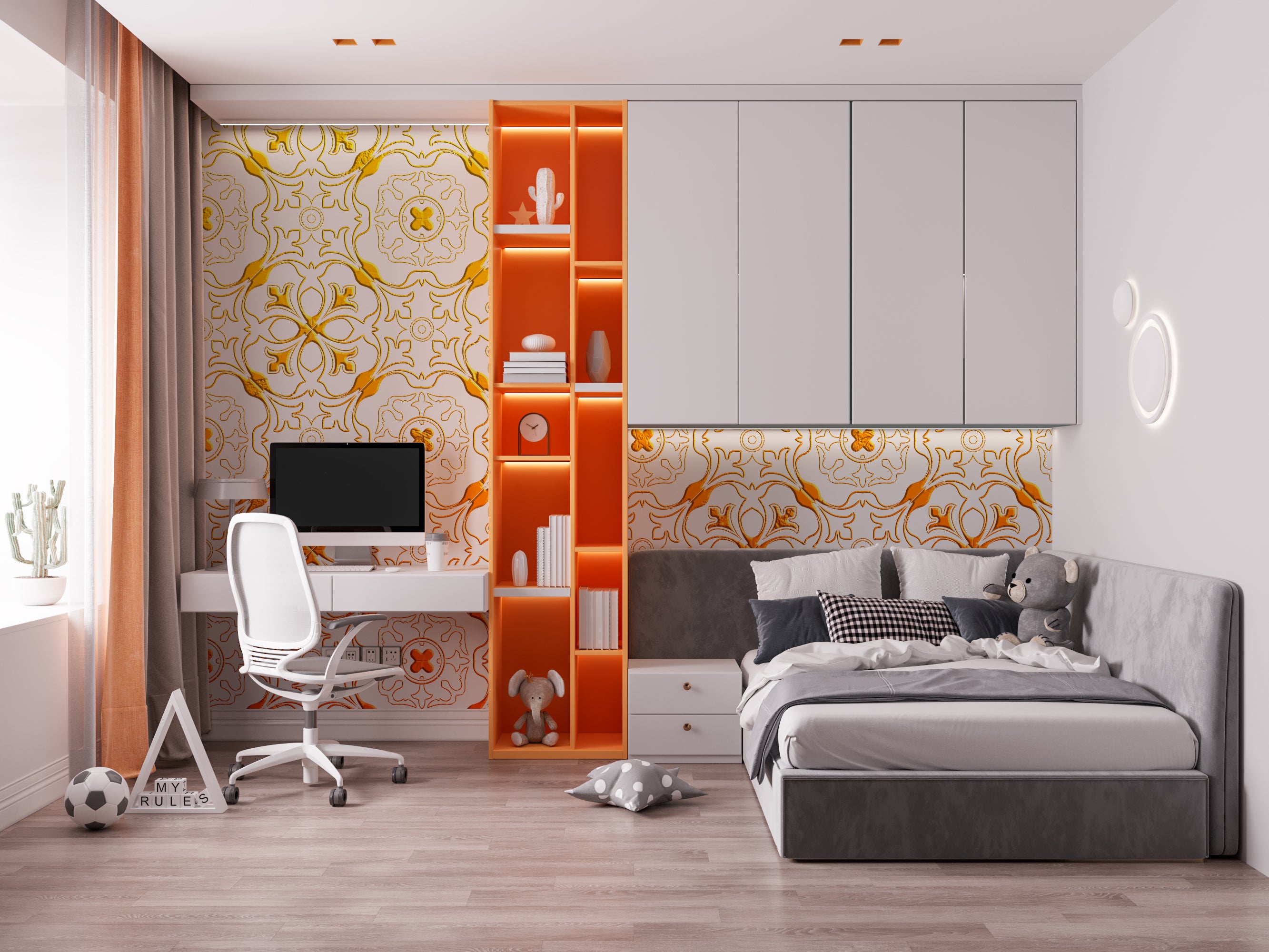 Designer interior with your own hands - stencil DFA Square pattern 0.3-1 mm (K00126)