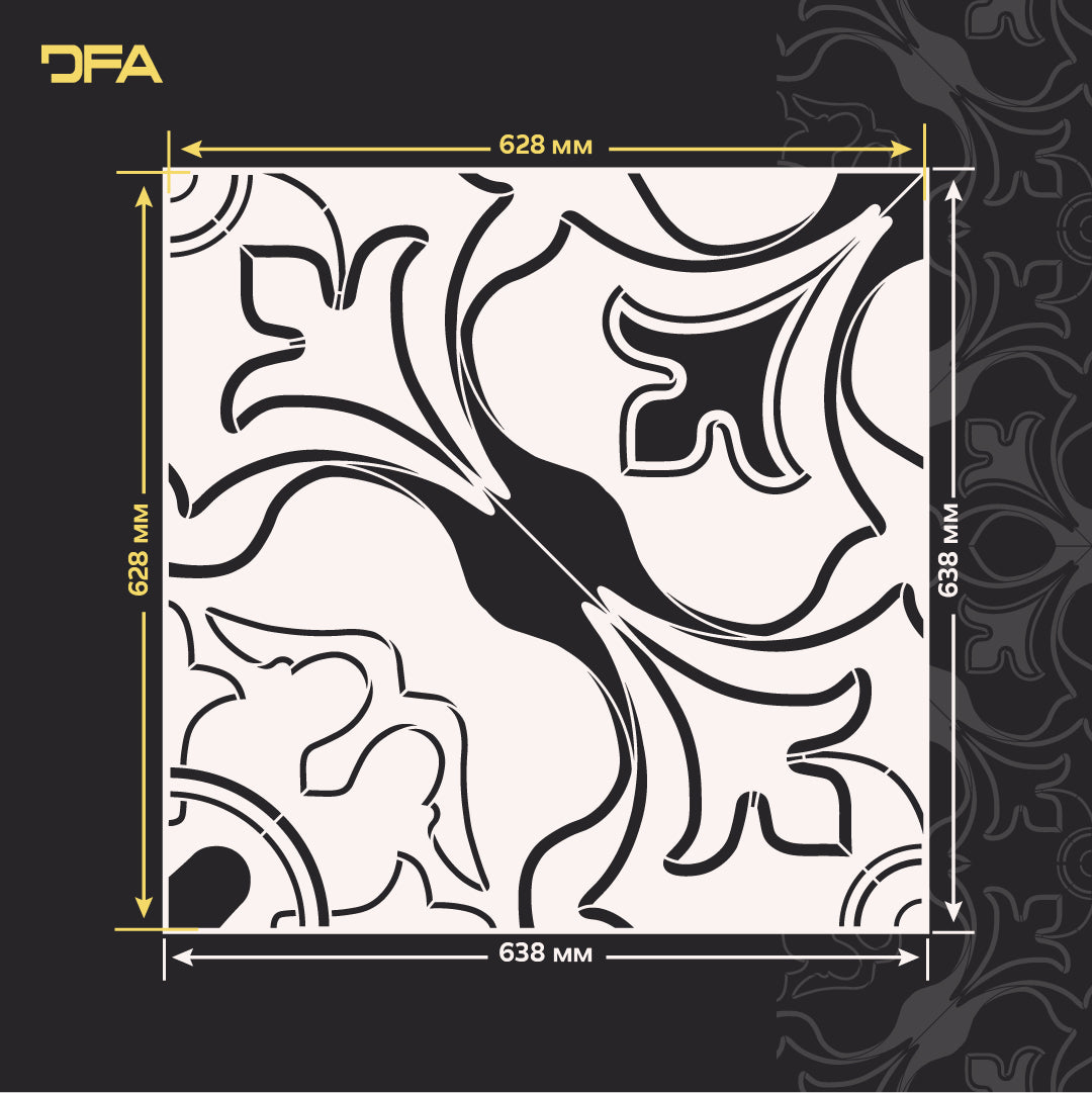 Designer interior with your own hands - stencil DFA Square pattern 0.3-1 mm (K00126)