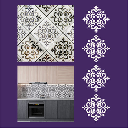 Exclusive ornament with DFA stencil Square pattern 0.3-1 mm (K00120)