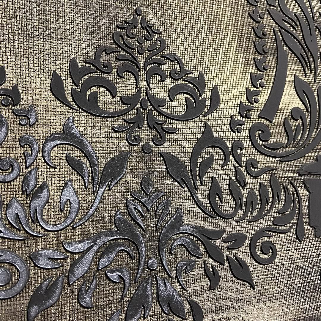Elegance and style: Damascus stencil for decorative plaster 0.3-1 mm (D00027)