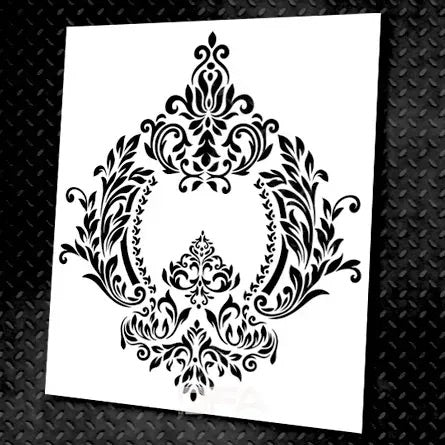 Elegance and style: Damascus stencil for decorative plaster 0.3-1 mm (D00027)