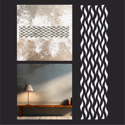 Elegant border decor with DFA stencil 0.3-1 mm (B00093)
