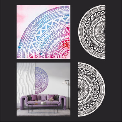 Elegant and stylish stencil DFA Round pattern for wall painting 0.3-1mm (C00128)