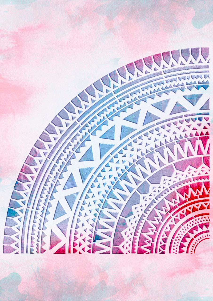 Elegant and stylish stencil DFA Round pattern for wall painting 0.3-1mm (C00128)