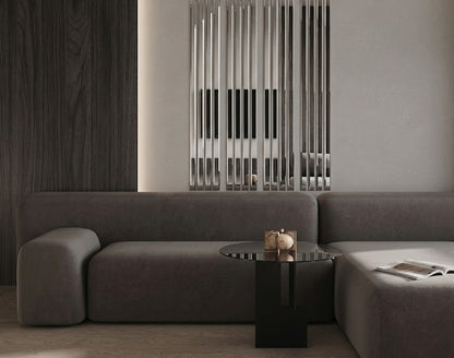 Set 5 Mirror Wall Decor Gauge Strips DFA (Silver stripes on the wall) Size 3.1m - 10-30mm (Y00005)