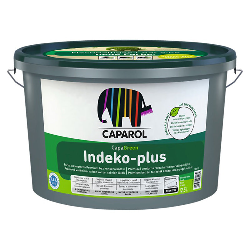 Interior acrylic paint Caparol CapaGreen Indeko-plus E.L.F. plus Base 1 deep matte, 2.5 l