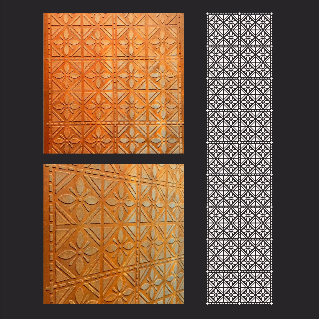 Geometric stencils DFA: Stylish ornaments for walls 0.3-1 mm (G00152)