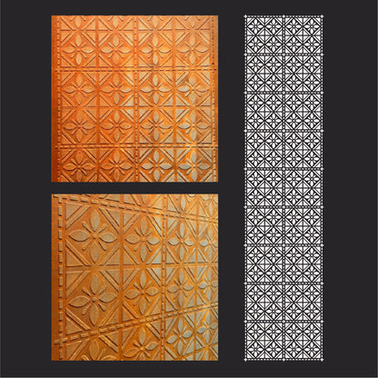 Geometric stencils DFA: Stylish ornaments for walls 0.3-1 mm (G00152)