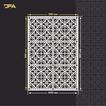 Geometric stencils DFA: Stylish ornaments for walls 0.3-1 mm (G00152)