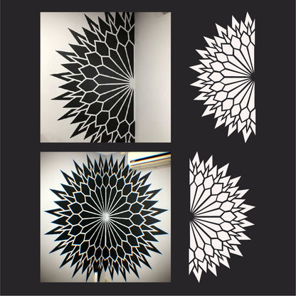 Beautiful and convenient stencil DFA Round pattern for wall painting 0.3-1 mm (C00126)
