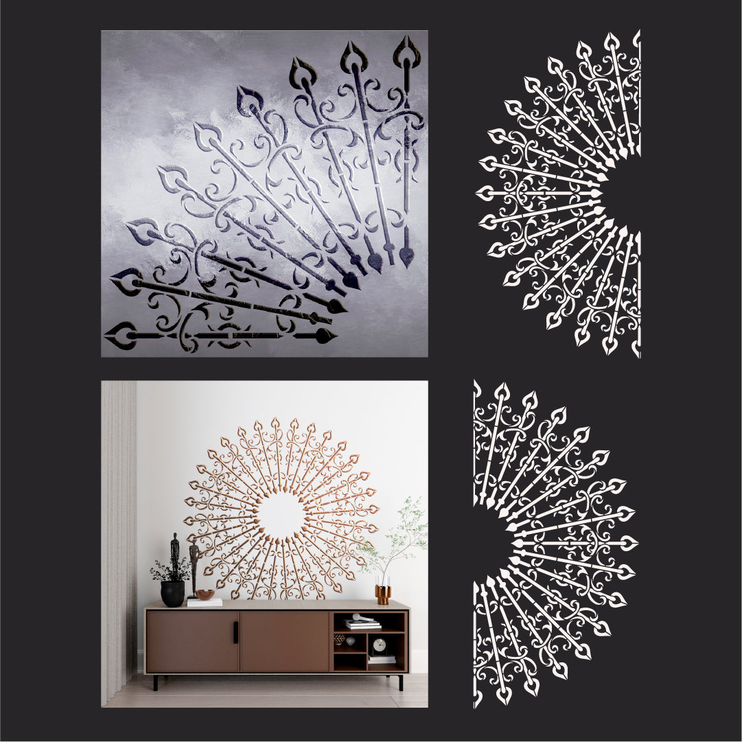 Round stencil DFA - exquisite design without complications 0.3-1 mm (C00119)