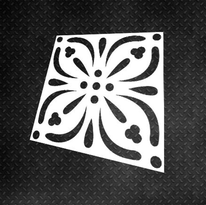 Reusable stencil for decoration DFA square pattern, for putty and paint, 0.3-1mm (K00048)