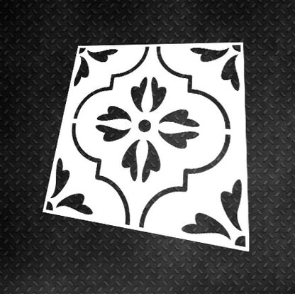 Reusable stencil for decoration DFA square pattern, for putty and paint, 0.3-1mm (K00049)