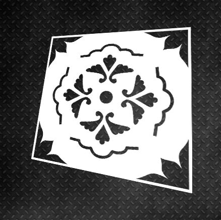 Quality stencil for decoration DFA square pattern, for putty and paint, 0.3-1mm (K00052)