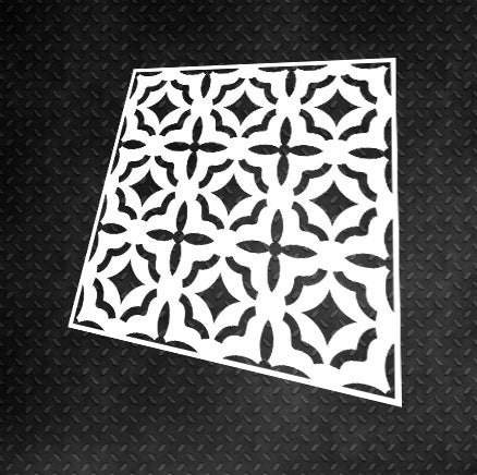 Quality stencil for decoration DFA square pattern, for putty and paint, 0.3-1mm (K00053)