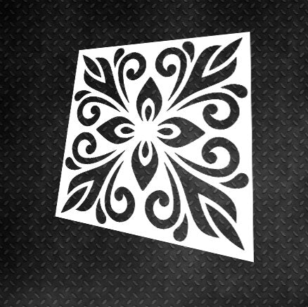 Quality stencil for decoration DFA square pattern, for putty and paint, 0.3-1mm (K00054)