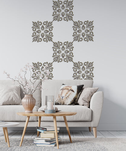Quality stencil for decoration DFA square pattern, for putty and paint, 0.3-1mm (K00054)